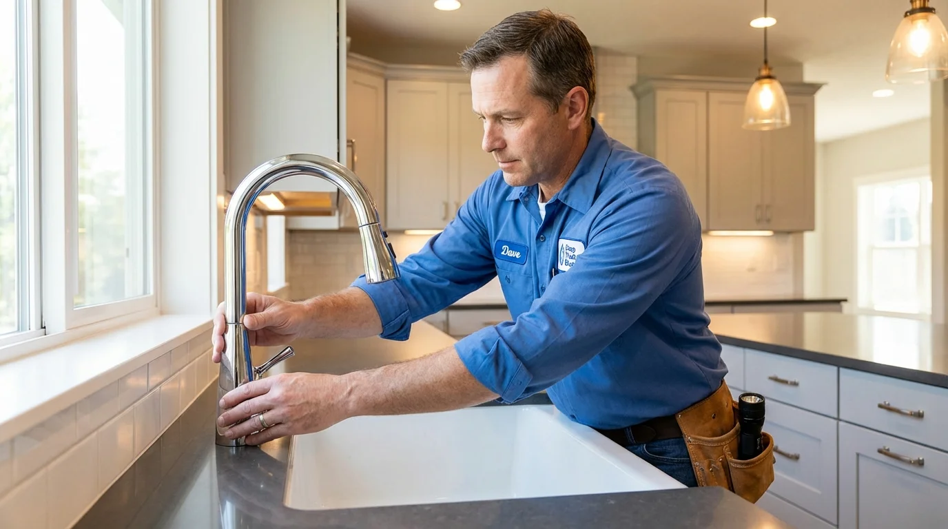 Kitchen faucet installation by Johns Plumbing LLC in Bradley Beach