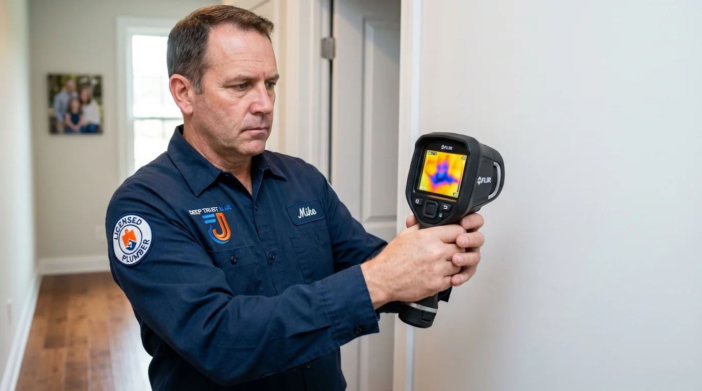 Thermal imaging leak detection by Johns Plumbing LLC in Bradley Beach