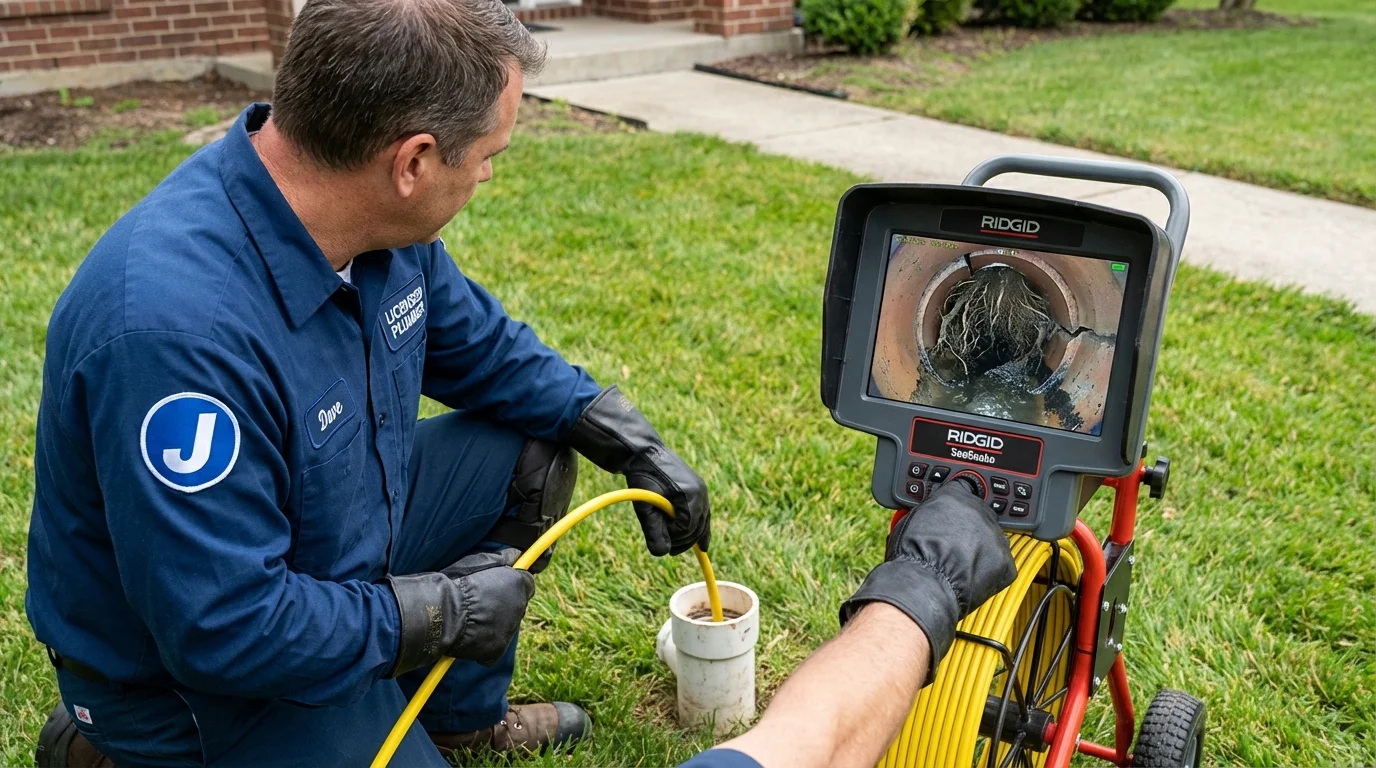 Sewer camera inspection being performed by Johns Plumbing LLC in Bradley Beach